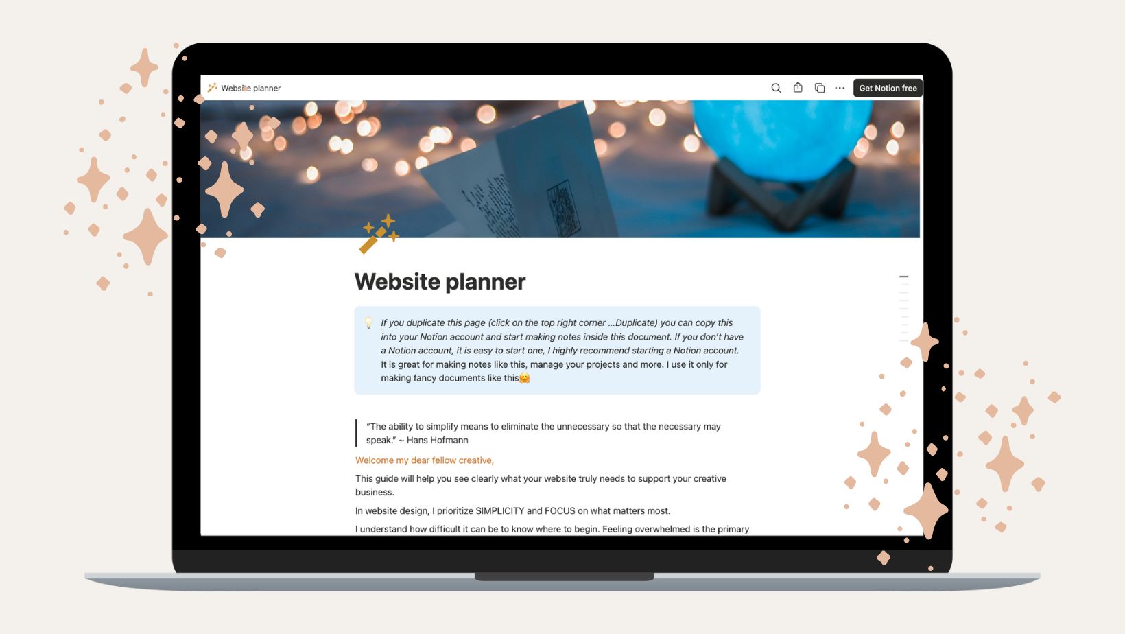 Website planner soulful